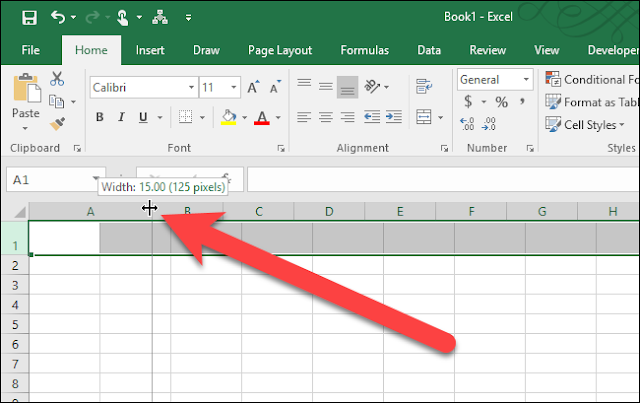 So stellen Sie Zeilenhöhe und Spaltenbreite in Excel