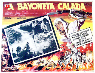 A BAYONETA CALADA. Fotocromo: 41 x 31 cms. México. A BAYONETA CALADA. Fixed Bayonets. 1951. Estados Unidos. Dirección: Samuel Fuller. Reparto: Richard Basehart, Gene Evans, Michael O'Shea, Richard Hylton, Skip Homeier, Craig Hill, Paul Richards, Pat Hogan, John Pickard, Robert Stevenson, Henry Kulky.