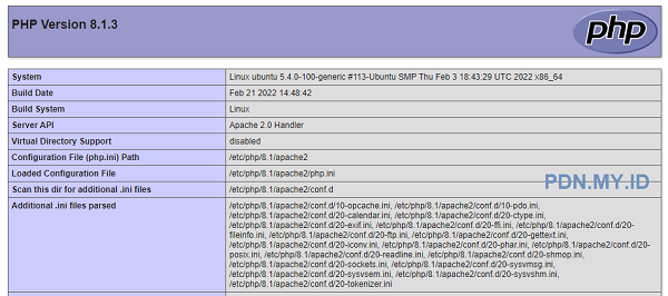 Install Multipel PHP - PHP Versi 8.1 pdn.my.id