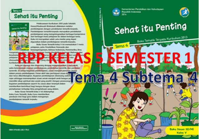 RPP Kurikulum 2013 Kelas 5 SD Tema 4 Subtema 4 Tahun Pelajaran 2018/2019 
