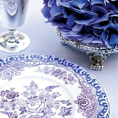 Rustic Purple Table Setting