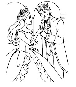 Princess and Prince Wedding Coloring Sheet