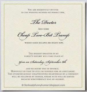 Funny Wedding Invitation from the mother of the groom photo