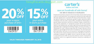 Free Printable Carter's Coupons