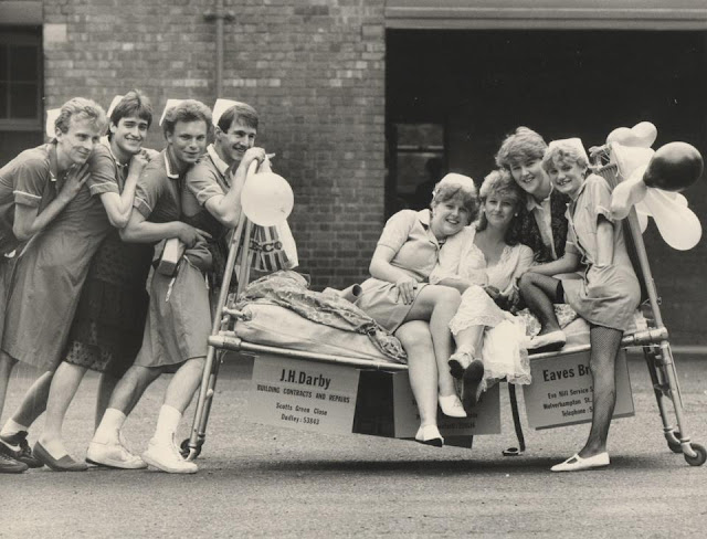madmumof7 as a teenager doing charity bed push