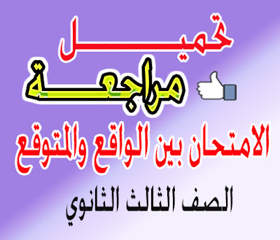 تحميل مراجعة (الامتحان بين الواقع والمتوقع) اللغة الإنجليزية للصف الثالث الثانوي مراجعة رائعة 