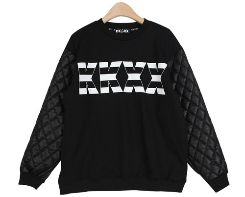 KKXX Quilted Sleeves Sweatshirt