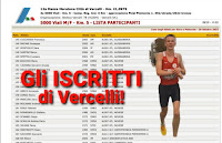 Gli iscritti della Mezza Maratona Città di Vercelli e dei 5000 Viali. Focus sui possibili protagonisti della 5km a caccia del titolo regionale