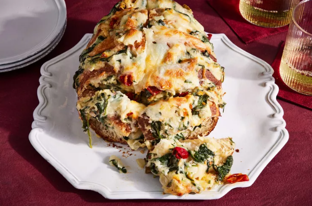 Spinach Dip Hot Bread