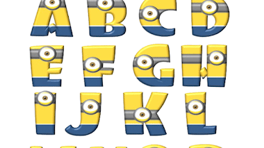 Abecedario con letras de los minions para imprimir