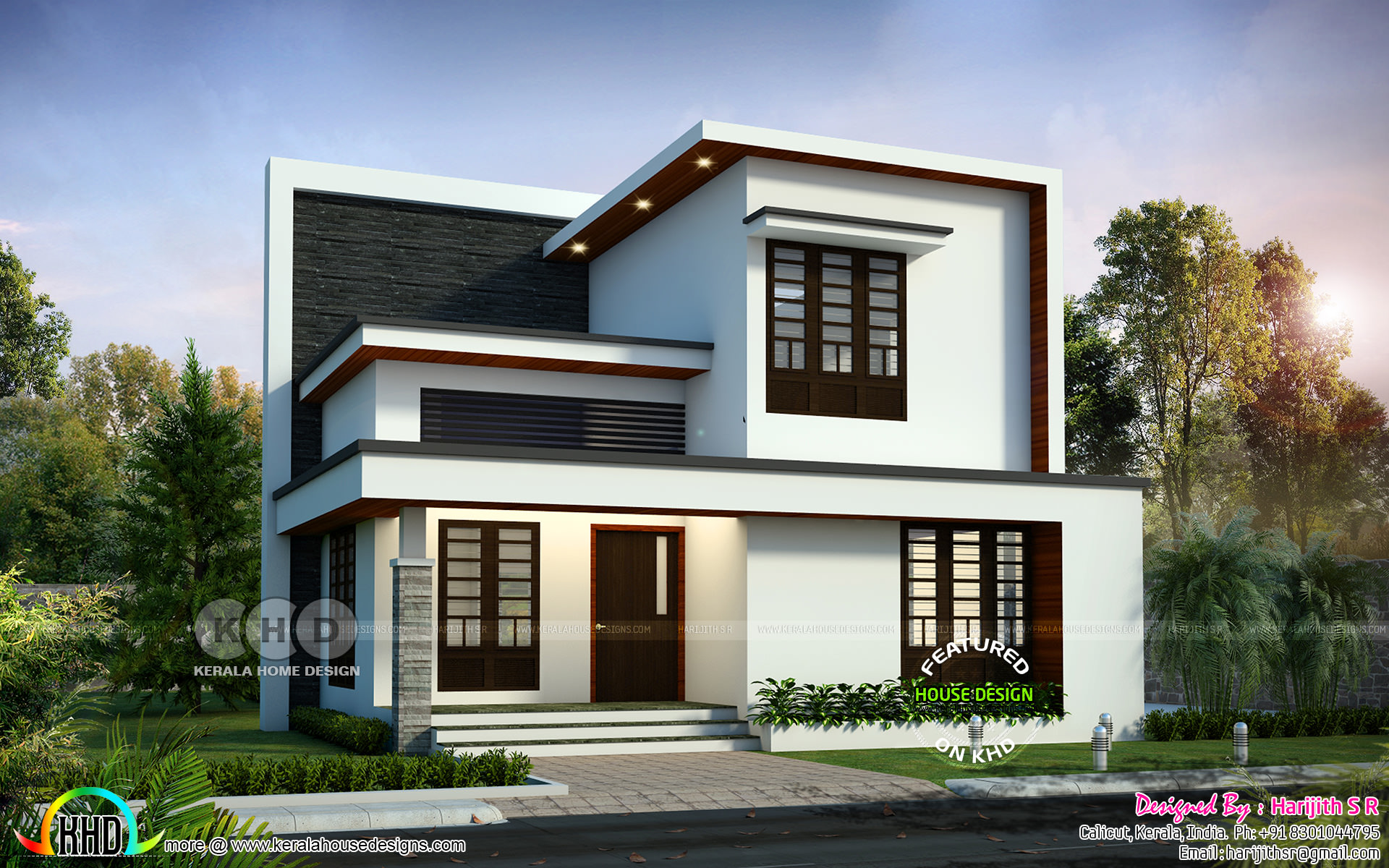 Simple modern 4  bedroom  1992 sq ft house  design  Kerala  