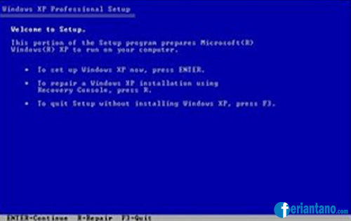 Cara Install Windows XP Lengkap Dengan Gambar