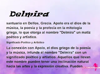 significado del nombre Delmira