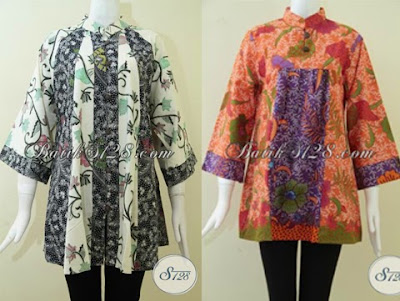 35 Model  Baju  Batik  Kerja Wanita  Gemuk  Sedang Terbaru 