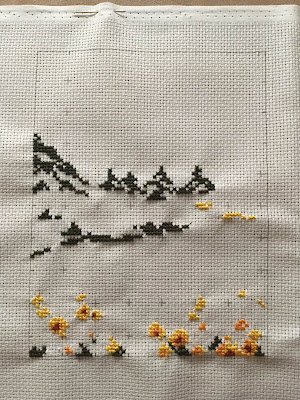 Lato w górach cross stitch haft krzyżykowy