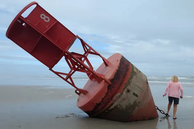 Buoy that washed ashore on New Smyrna Beach