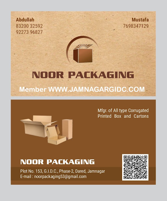 NOOR PACKAGING - 24AASFN5015G1ZA Abdullah 83200 32592 92273 96827   Mustafa  7698347129  Manufacturer of : CARTONS DUPLEX BOX PRINTED BOX CORRUGATED BOX