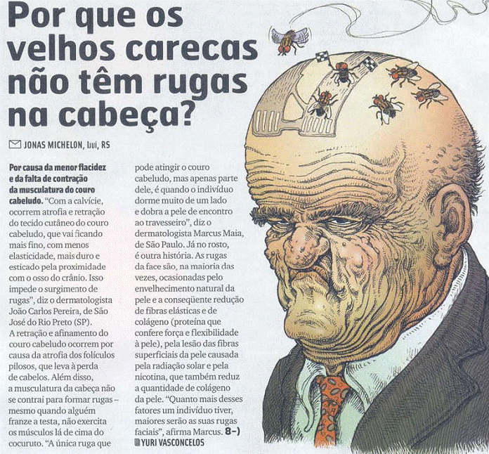 Por Que Cabeças Carecas Não Têm Rugas?