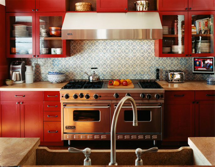 Bright Colorful Kitchen Cabinets Design Fixation