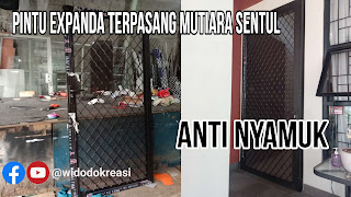 Pemasangan Pintu Expanda Aluminium di Rumah Bpk Benny di Mutiara Sentul Bogor