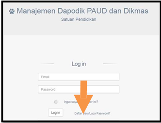 daftar atau lupa password dapodik