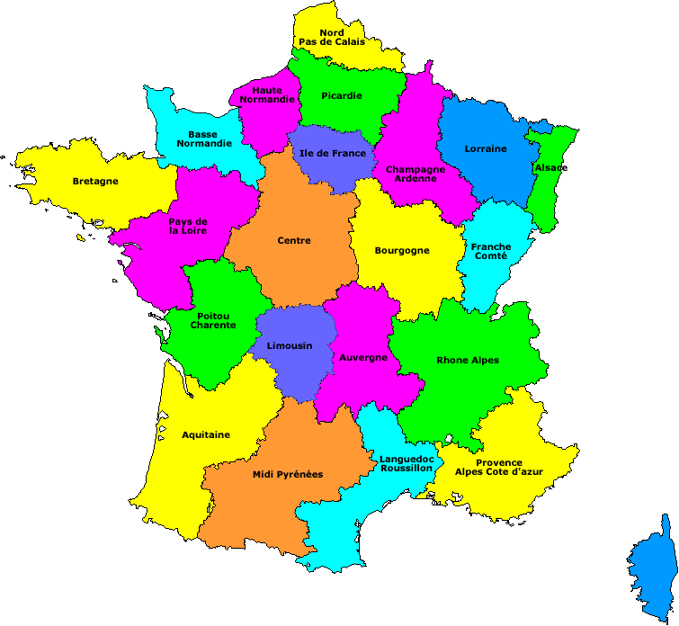 carte de france. The capital of France is Paris