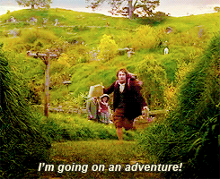 gif of Bilbo (I'm going on an adventure!) 