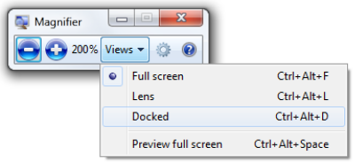 Magnifier option Menggunakan Fitur Program Magnifier di Windows 7