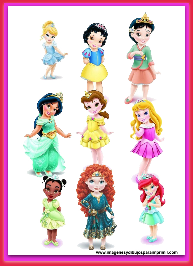 dibujos princesas disney bebes para imprimir