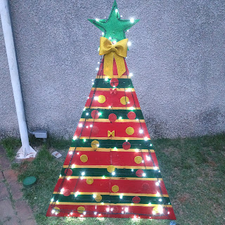 Árvore de Natal feita com Pallets