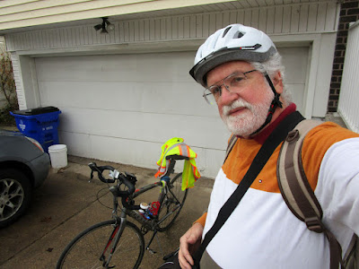 Biker in driveway