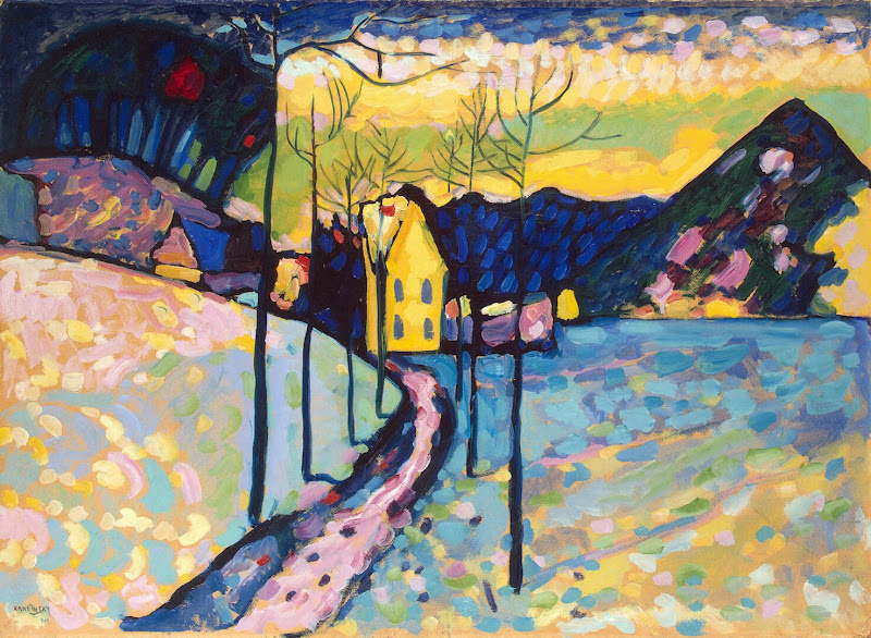 Winter Landscape by Wassily Kandinsky - Landscape Paintings from Hermitage Museum