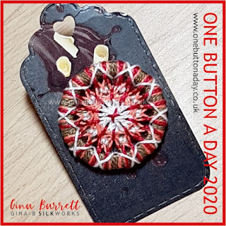 Day 229 : Mandala V - One Button a Day 2020 by Gina Barrett