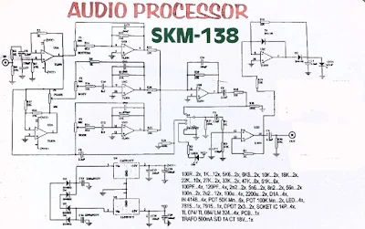 Audio Processor Circuit using IC TL074