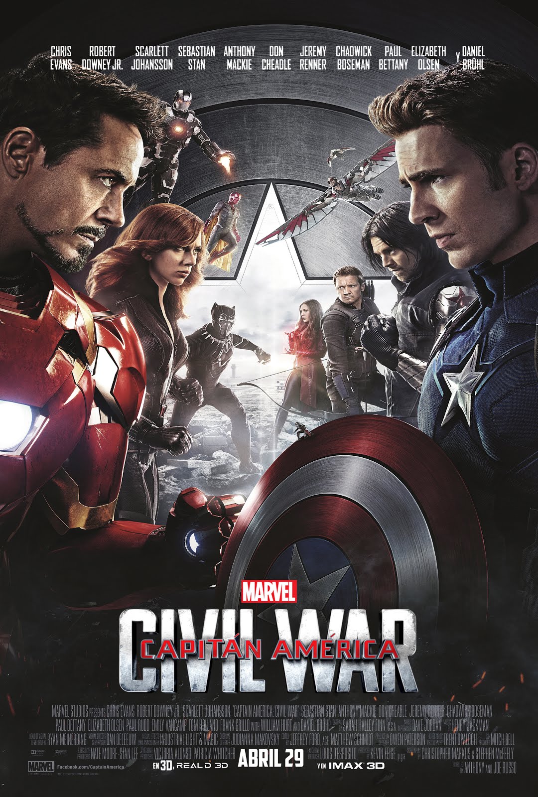 Marvel Spoiler Oficial: Capitán América CIVIL WAR Poster 
