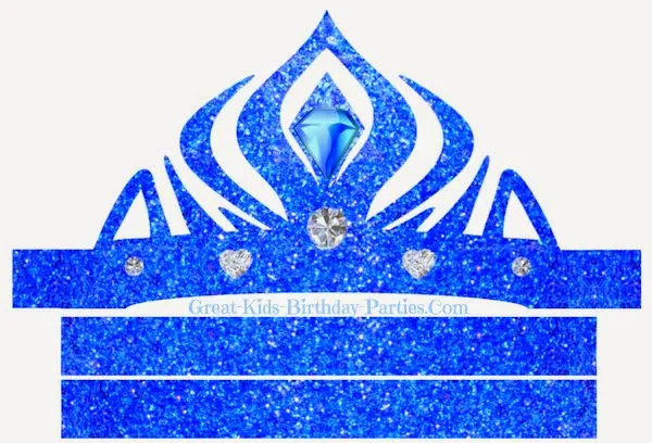 Frozen in Blue: Free Printable Crown or Tiara.