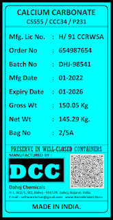 Shipping Label Teamplate Design Made from Barcode Label Guru for Pharma Chemical Containers 150MM X 100MM Label Roll