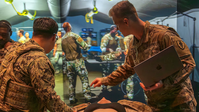 The Operational Ultrasound final was held at USU’s Val G. Hemming Simulation Center (SimCen) which uses technology to train students in a realistic virtual environment. (Photo credit: Tom Balfour, USU)