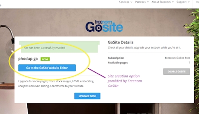 GoSite page