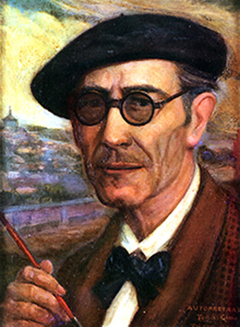 José Tomás Gimena Herreros,  Self Portrait, Portraits of Painters, Fine arts, José Tomás Gimena, Portraits of painters blog, Paintings of José Tomás Gimena, Painter  José Tomás Gimena