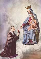 Our Lady With St. Louis de Montfort