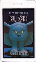 Rush Fly By Night Backstage Pass