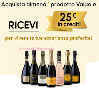 Promozione Valdo : ricevi 25€ di crediti esperienze per ogni prodotto acquistato