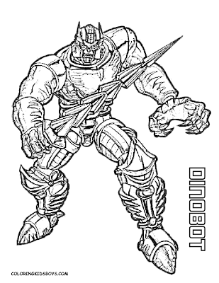 Transformer Coloring Pages on Dinobot Transformers Coloring Pages