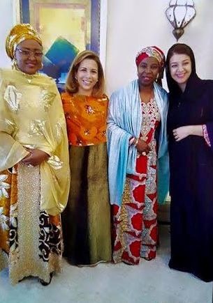 1st Lady Aisha Buhari visits wife of Dubai Prime Minister