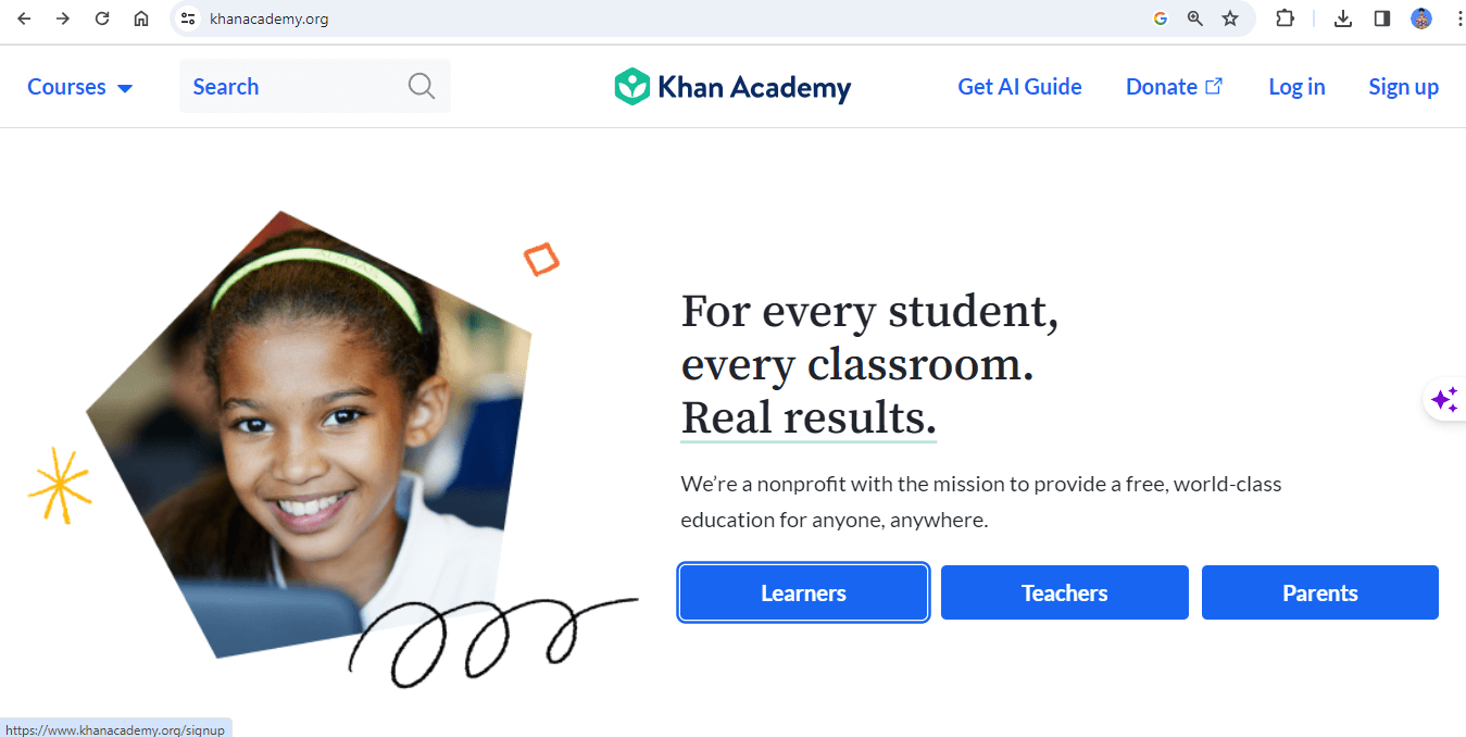 A fantastic resource for free educational videos and exercises on a wide range of subjects.