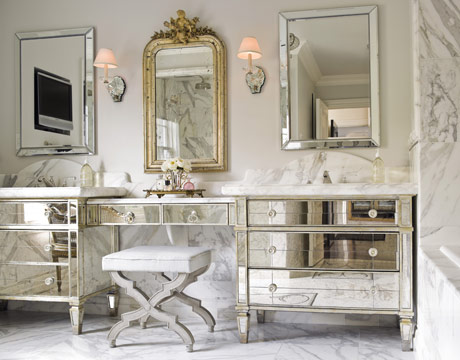 Mirrored Bathroom Vanity