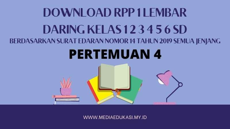 Download RPP 1 Lembar Daring Kelas 1 2 3 4 5 6 SD/MI Pertemuan 4 Kamis 6 Januari 2020 - Media ...