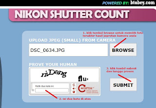 cara cek shutter count kamera dslr Nikon D3100