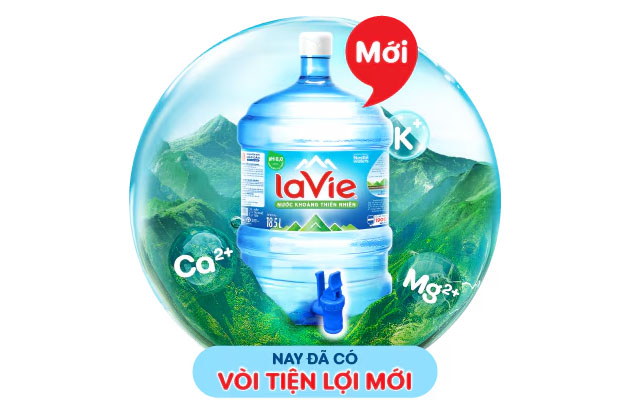 Nước Khoáng Lavie Bình 19l Có Vòi Tiện Lợi